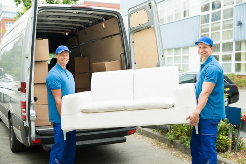 Man and van moving boxes and furniture in Upperclapton