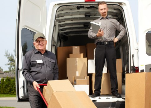 Packed boxes and belongings prepared for student storage