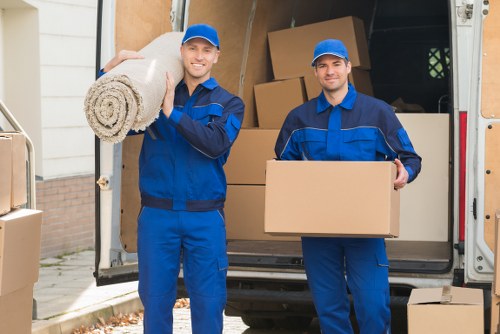 Furniture and IT equipment prepared for office removals in Upperclapton